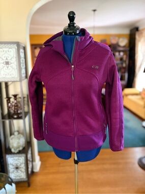 Women's Purple Full-Zip Hooded Jacket